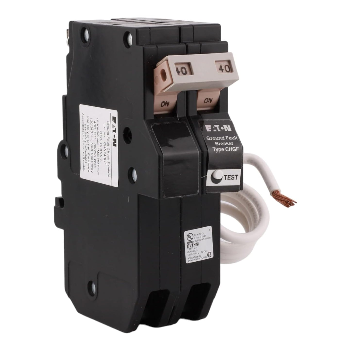 Eaton CH CHFN240GF 40A Double-Pole GFCI Circuit Breaker
