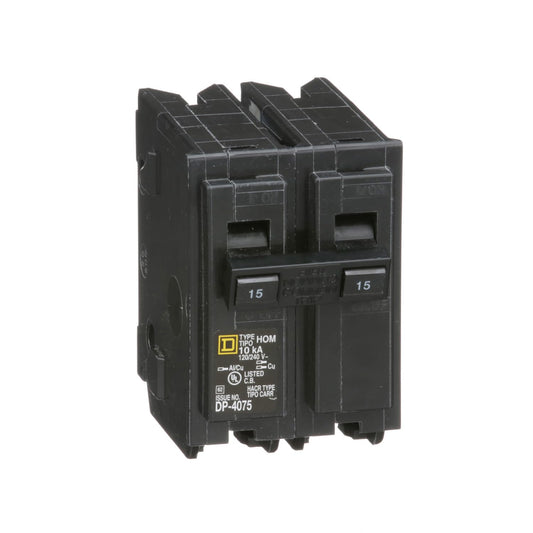 Square D Homeline HOM215 15A Double-Pole 120/240V Circuit Breaker