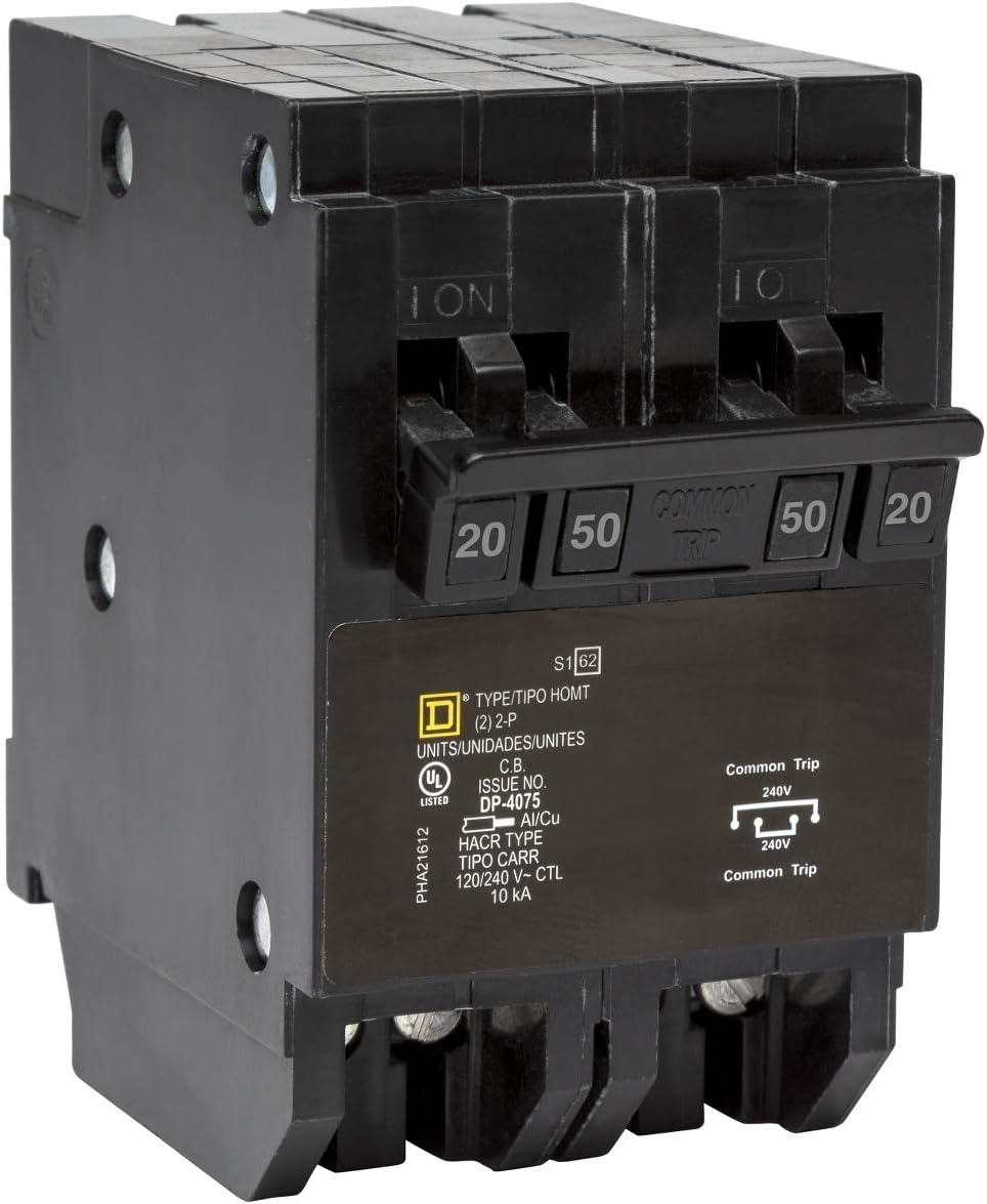 Square D Homeline HOMT2020250CP, Quad, Circuit Breaker