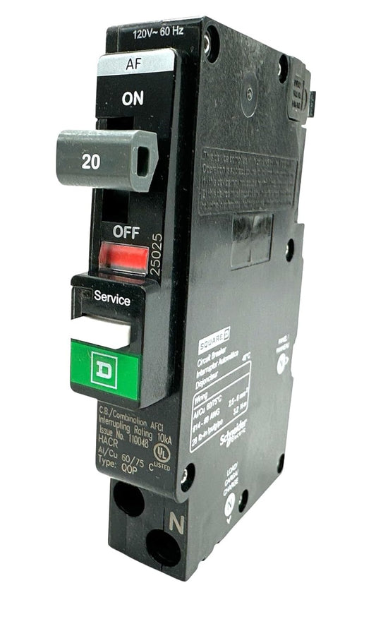 Square D QO QO120PAF 20A Single-Pole 120V AFCI Circuit Breaker