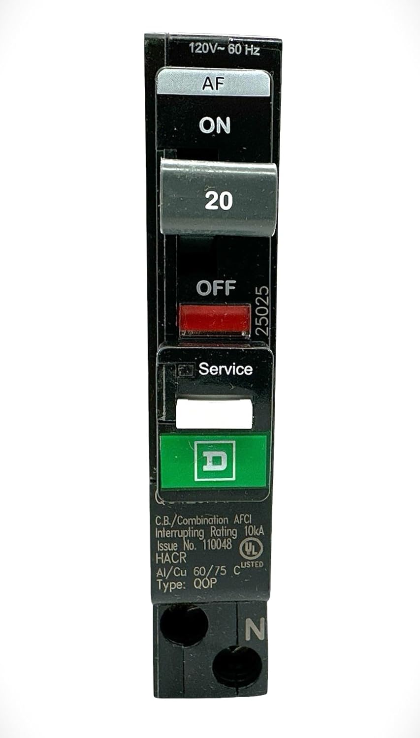 Square D QO QO120PAF 20A Single-Pole 120V AFCI Circuit Breaker