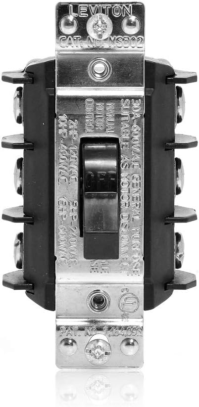 Leviton, MS303-DS, 30 Amp 600 Volt, Three-Pole
