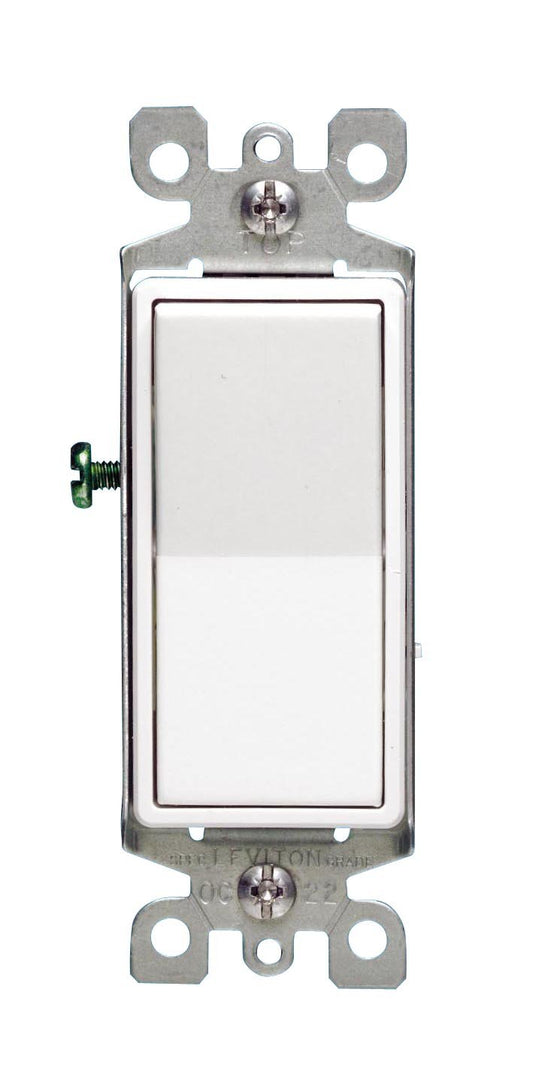 Leviton 5603-2WM, 15 Amp, 120/277V Decora Rocker 3-Way Switch, (5-Pack)