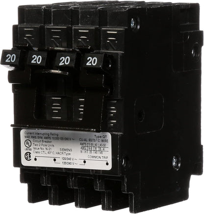 Siemens QP Q22020CT2, 20A, Double-Pole, Circuit Breaker