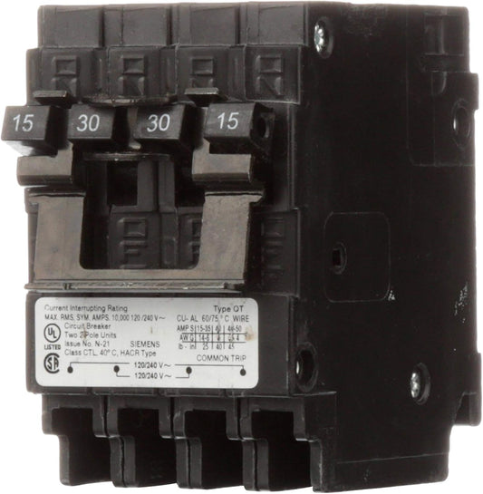 Siemens QP Q21530CT2, 15A, 240V 4P 10K NEW QUAD