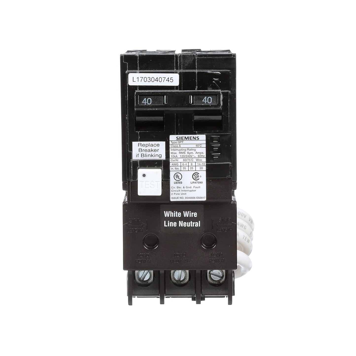 Siemens QP QF240A 40A Double-Pole 120/240V GFCI Circuit Breaker