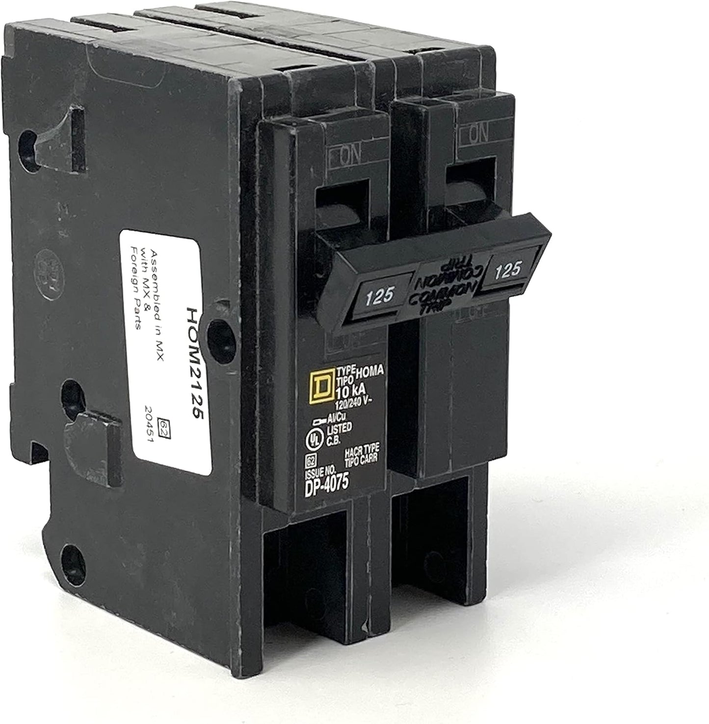 Square D Homeline HOM2125 125A Double-Pole 120/240V Circuit Breaker