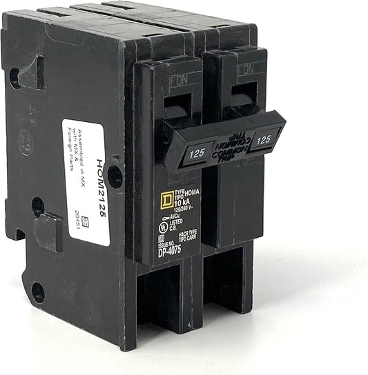 Square D Homeline HOM2125 125A Double-Pole 120/240V Circuit Breaker