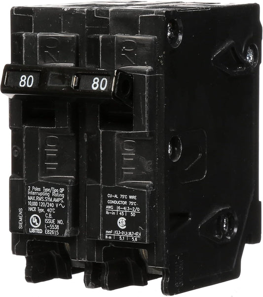 Siemens QP Q280 80A Double-Pole 120/240V Circuit Breaker