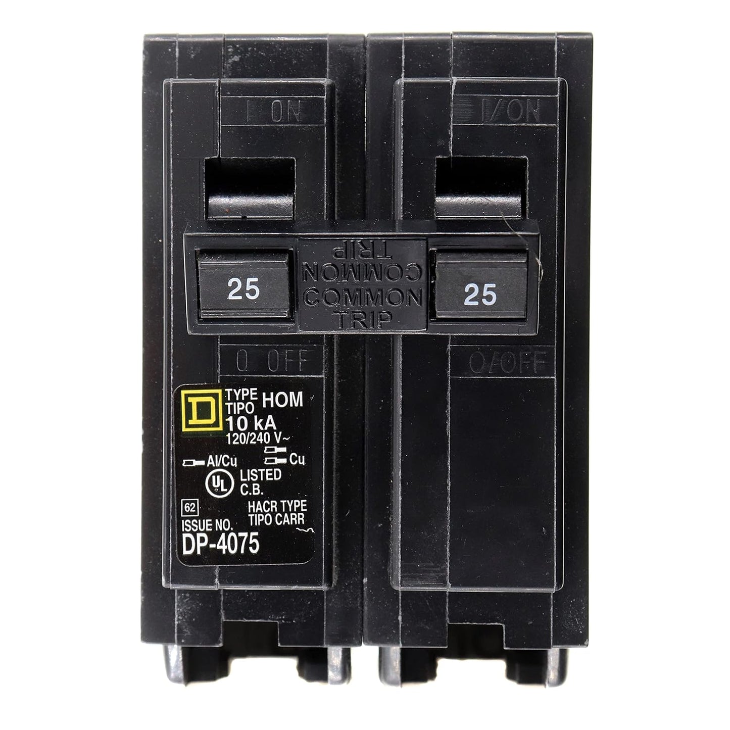 Square D Homeline HOM225 25A Double-Pole 120/240V Circuit Breaker