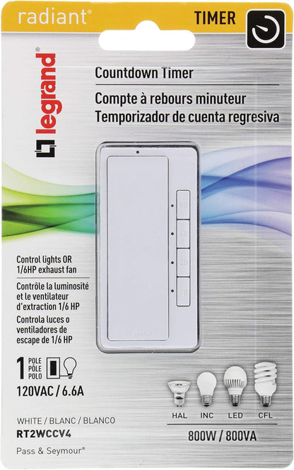 (REQUEST A QUOTE) Legrand, RT2WCCV4, Countdown Timer
