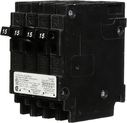 Siemens, QP, Q21515CT, 15A, Quad, Circuit Breaker