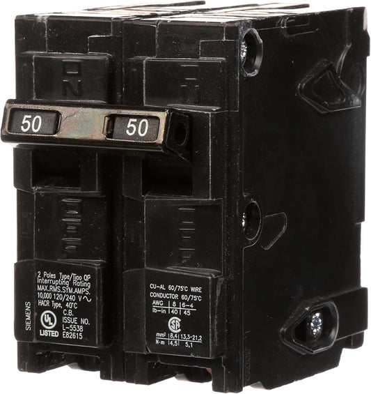 Siemens QP Q250 50A Double-Pole 120/240V Circuit Breaker