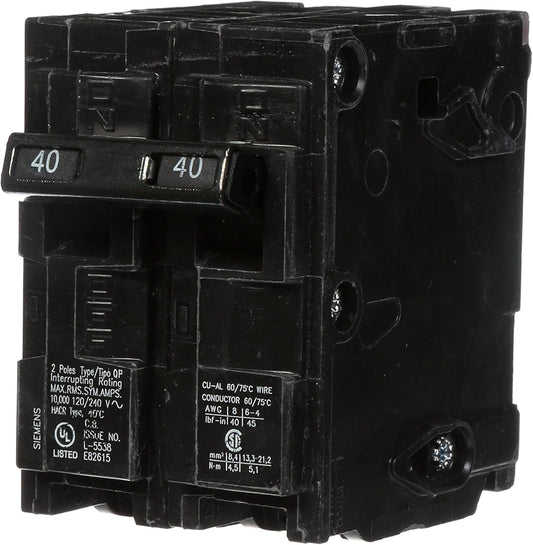 Siemens QP Q240 40A Double-Pole 120/240V Circuit Breaker