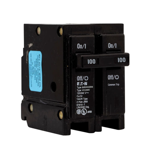 Eaton BR BRHH2100 100 Amp Double-Pole 120/240V Circuit Breaker
