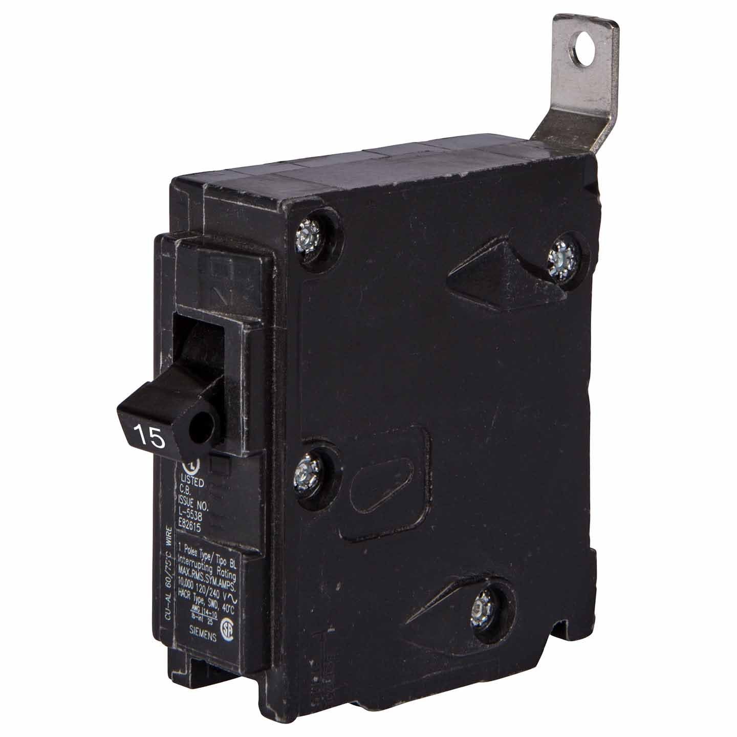 Siemens, B115, Circuit Breaker Type BL 15A 1-Pole