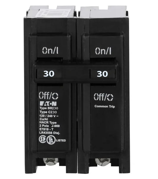 Eaton BR BR230 30A Double-Pole 120/240V Circuit Breaker