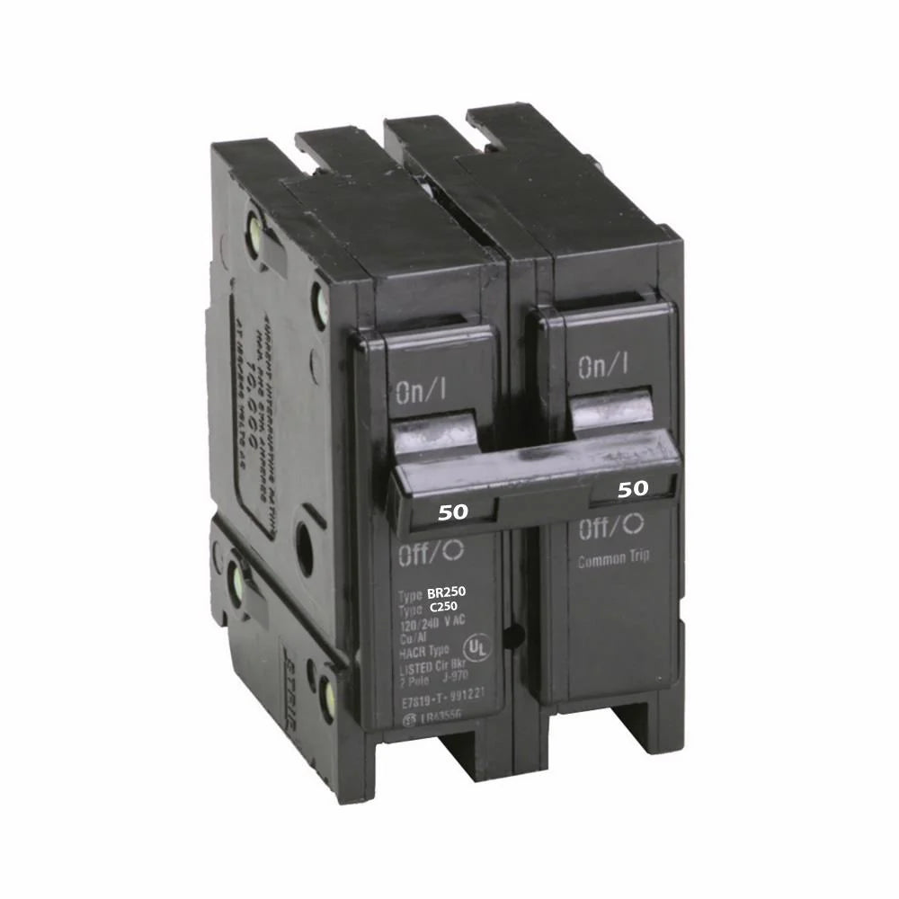 Eaton BR BR250 50A Double-Pole 120/240V Circuit Breaker
