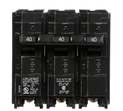 Siemens Q340 - 40 Amp Circuit Breaker Plug-In - 3 Pole - 240 Volt