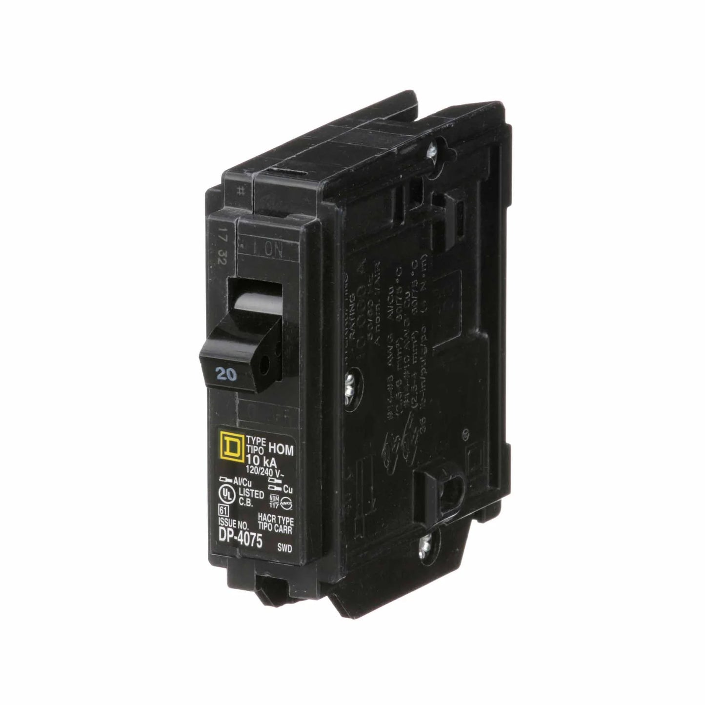 HOM120CP Homeline 20-Amp Single-Pole Circuit Breaker (10 Pack)
