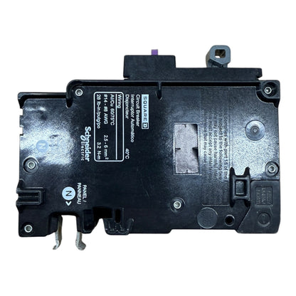 Square D Homeline HOM115PAFGF 15A Single-Pole Dual-Function AFCI/GFCI Plug-On Neutral Circuit Breaker