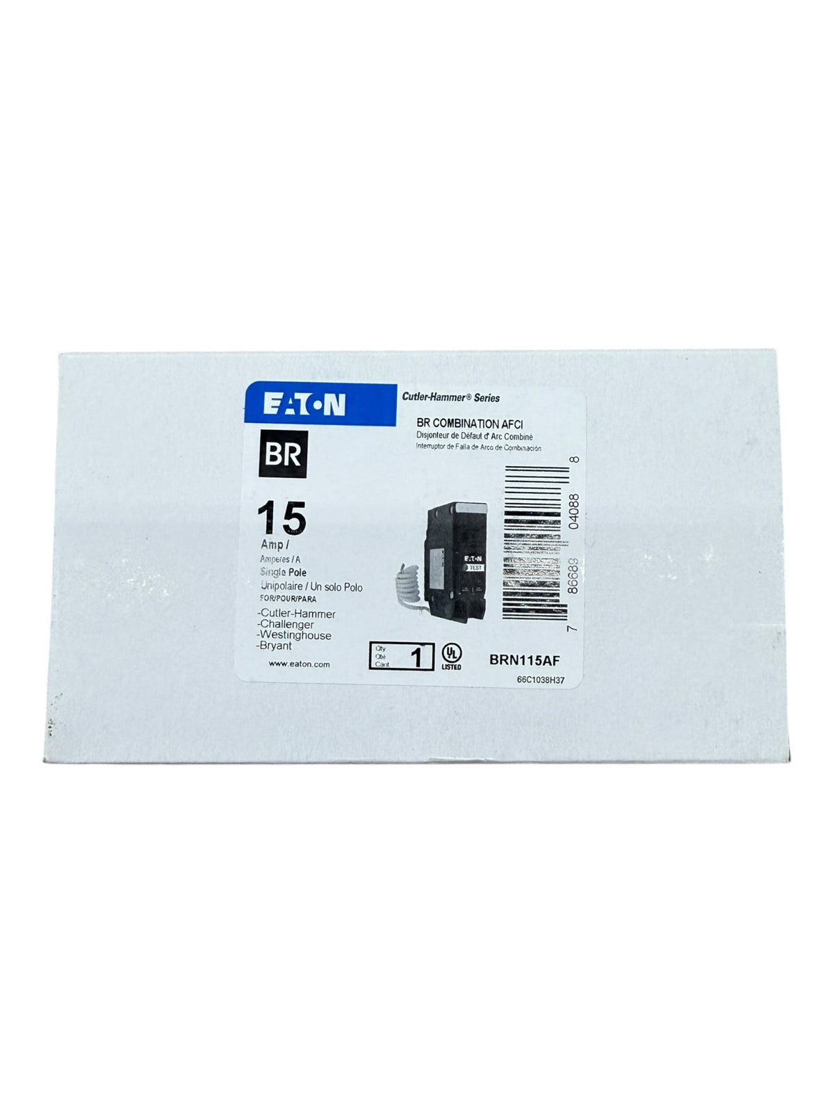 Eaton BR BRN115AF 15A Single-Pole 120V AFCI Circuit Breaker