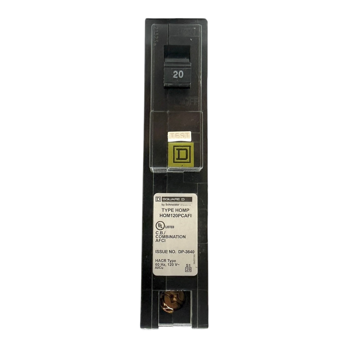 Square D Homeline HOM120PCAFIC 20 Amp Single-Pole 120V AFCI Circuit Breaker