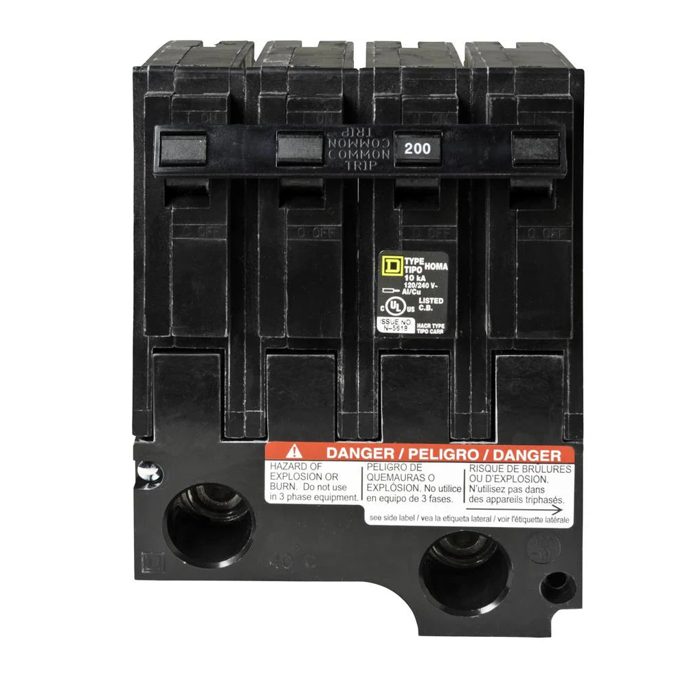 Square D Homeline HOM2200BB 200A Double-Pole 120/240V Circuit Breaker