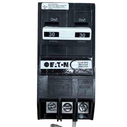 Eaton BR BRN230GF 30A Double-Pole 120/240V Dual-Function AFCI/GFCI Circuit Breaker