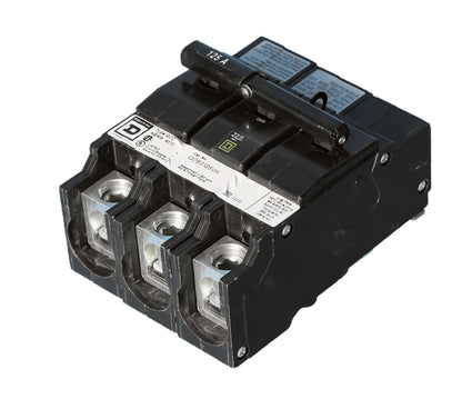 Square D, QOB3125VH, circuit breaker, QO, 125A, 3 pole, 240VAC, 22kA, bolt on