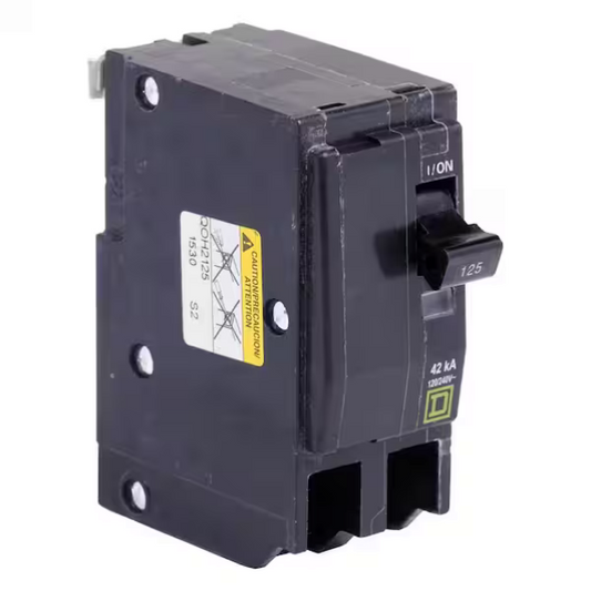 Square D QO QOH2125 125A Double-Pole 120/240V Circuit Breaker