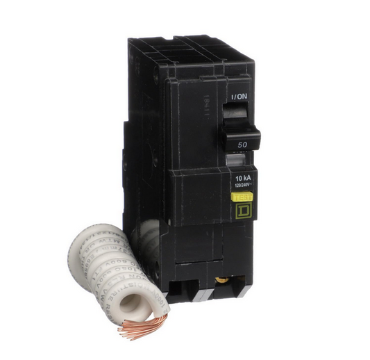 Square D QO QO250GFI 50A Double-Pole 120/240V GFCI Circuit Breaker