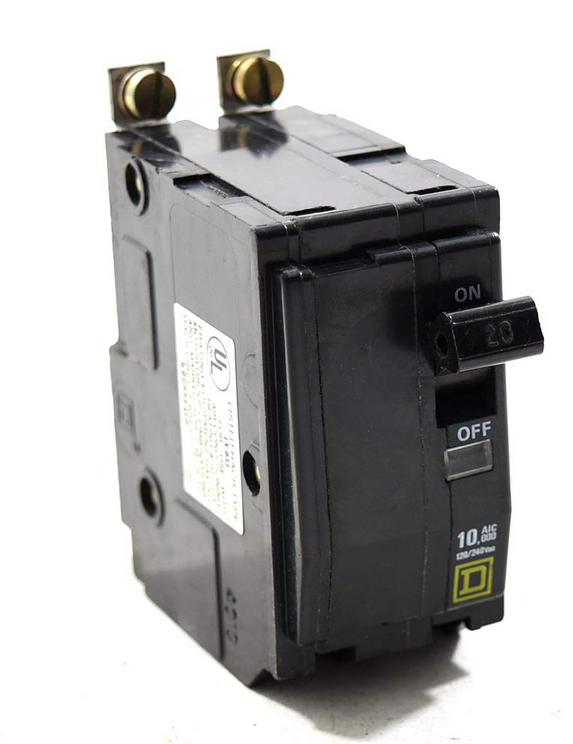 Square D QOB QOB220 20A Double-Pole 120/240V Bolt-On Circuit Breaker