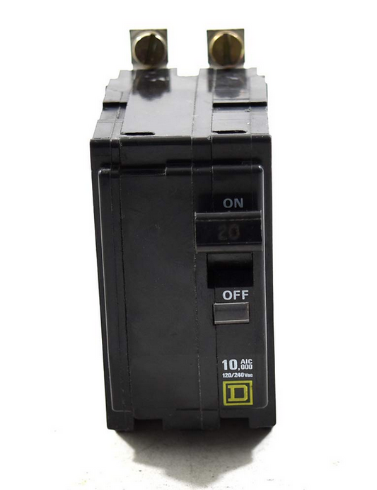 Square D QOB QOB220 20A Double-Pole 120/240V Bolt-On Circuit Breaker