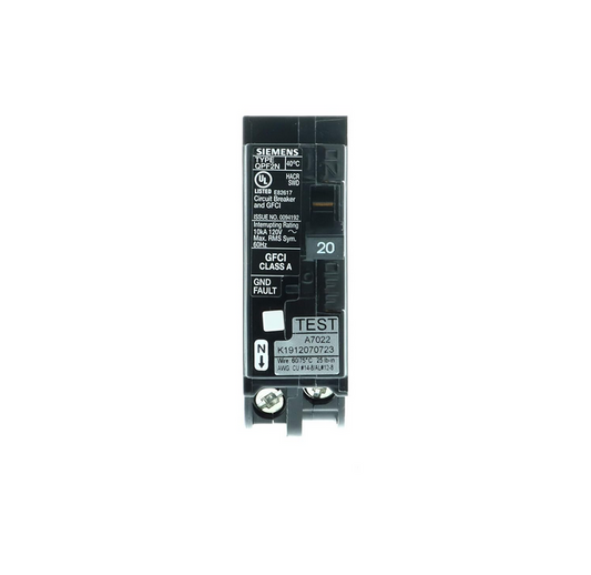 Siemens QF QF120AN 20A Single-Pole 120V GFCI Circuit Breaker