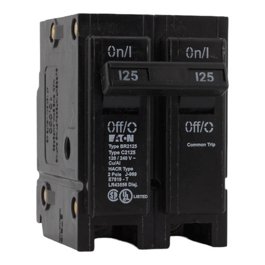 Eaton BR BR2125 125A Double-Pole 120/240V Circuit Breaker
