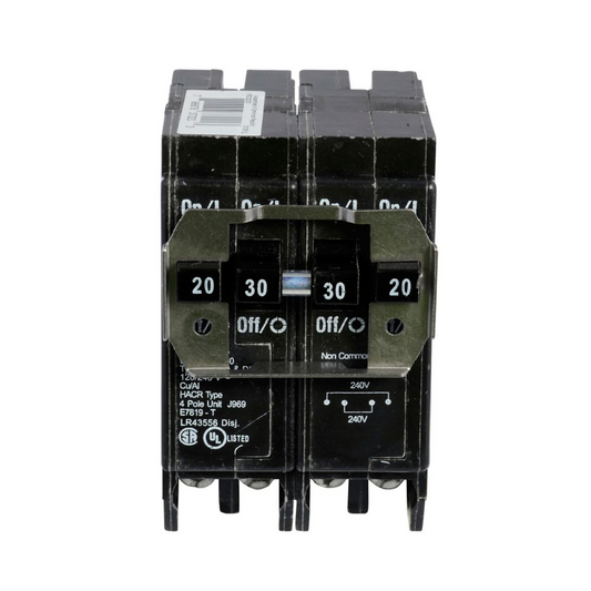 Eaton BR BQC220230 Quad 20/30A Double-Pole 120/240V Circuit Breaker