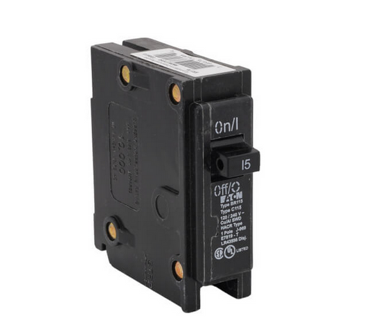 Eaton BR BR115 15A Single-Pole 120/240V Circuit Breaker