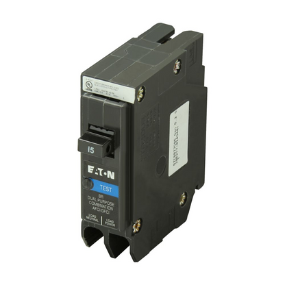 Eaton BR BRP115DF 15A Single-Pole 120V Dual-Function AFCI/GFCI Circuit Breaker