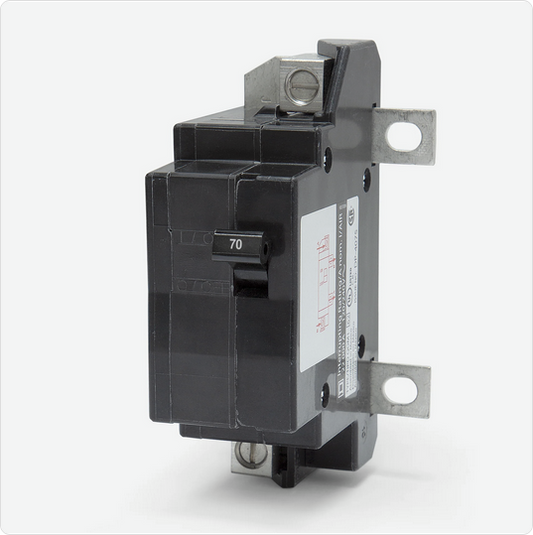 Square D, QOM70VH, QO, 70A, 2 pole, 120/240VAC, 22kA, bolt on