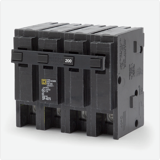 Square D Homeline HOM2200 200A Double-Pole 120/240V Circuit Breaker