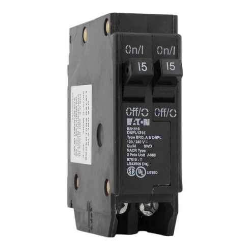 Eaton BR1515, 15A, Single-Pole, 120/240V Circuit Breaker