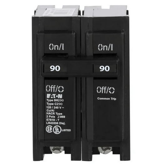Eaton BR BR290 90A Double-Pole 120/240V Circuit Breaker