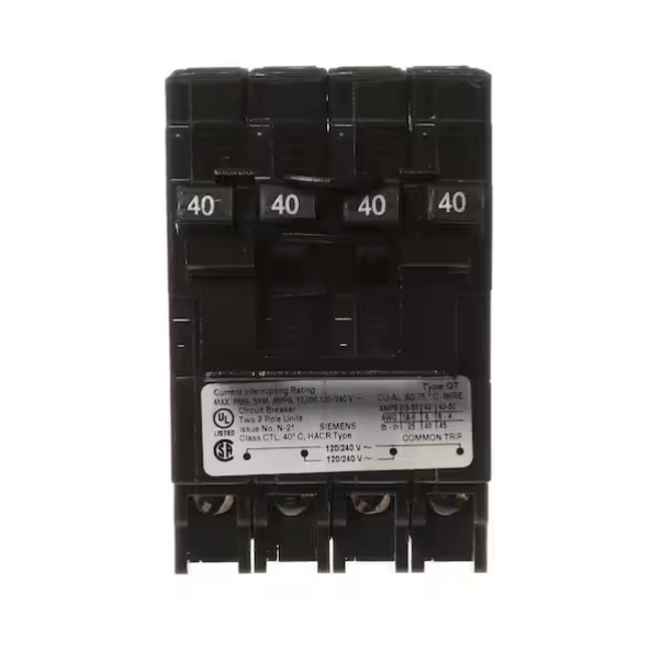 Siemens, Q24040CT2, 40A, Quad, Circuit Breaker