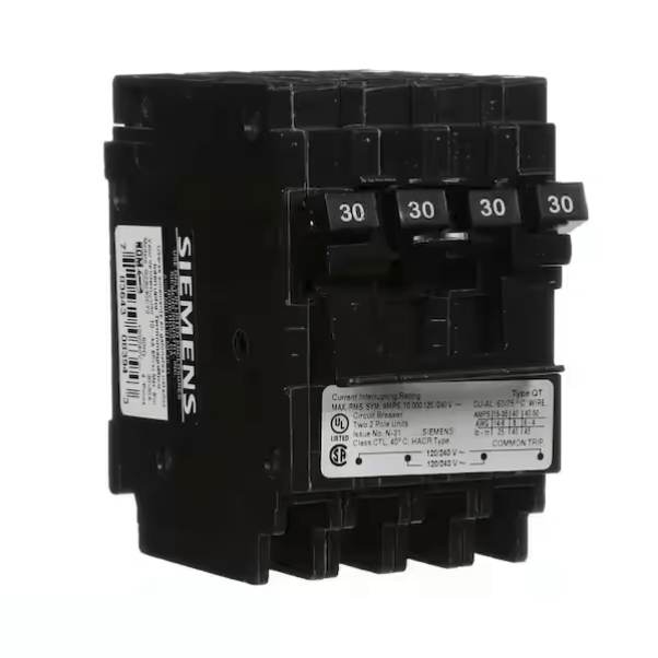 Siemens, Q23030CT2, 30-30A, Two - Double-pole, Circuit Breaker