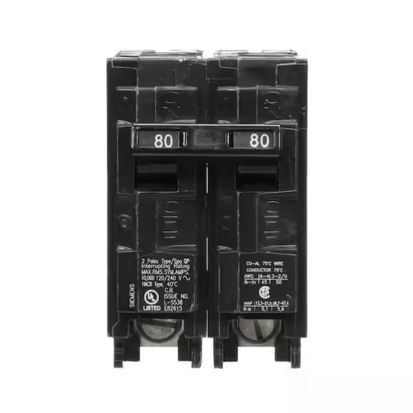 Siemens, B280, 80-Amp, Double-Pole, 240V