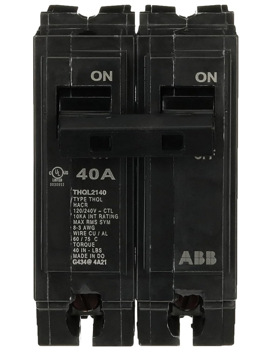 ABB Q-Line® THQL2140, 40A, Double-Pole 120V