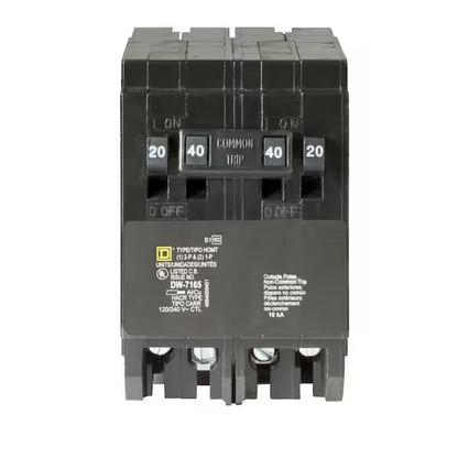Square D Homeline HOMT2020240CP, Quad, Circuit Breaker