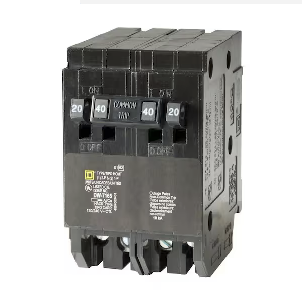 Square D Homeline HOMT2020240CP, Quad, Circuit Breaker