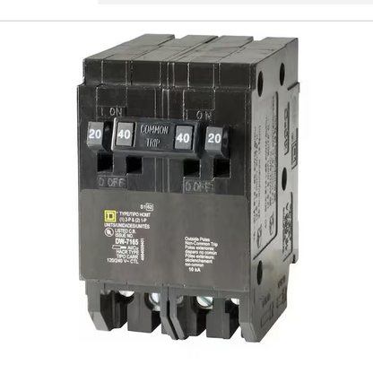 Square D Homeline HOMT2020240CP, Quad, Circuit Breaker